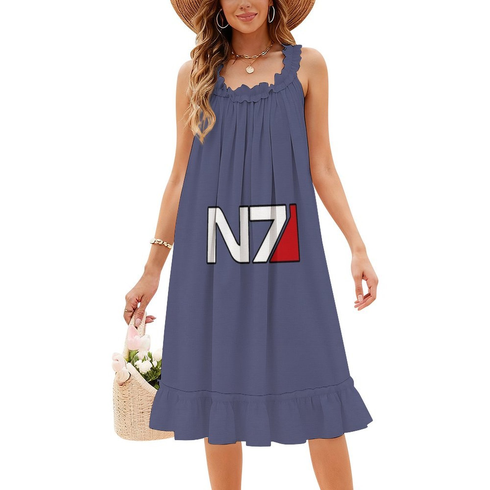 N7 Logo Floral Smock Dress For - Smocked Dress Women recensione e prezzo